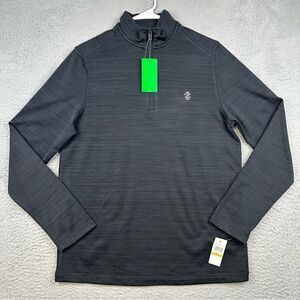 Izod Golf Pullover Mens Small Black Breathable UPF50 Water Resident‎ Casual NEW